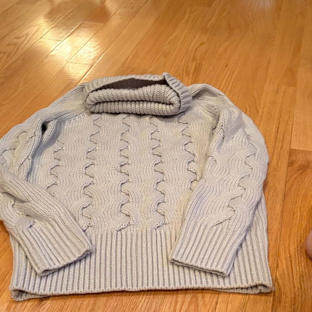 bebe Light Gray Cowl Neck Sweater